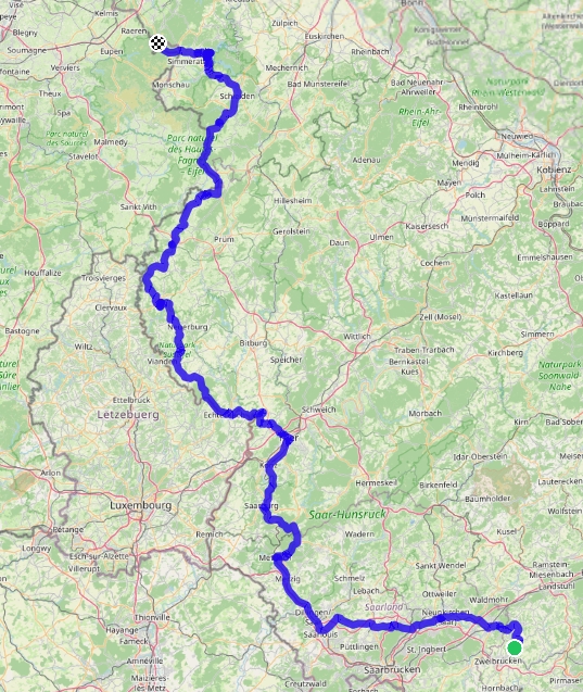 Streckenverlauf Tag 5
